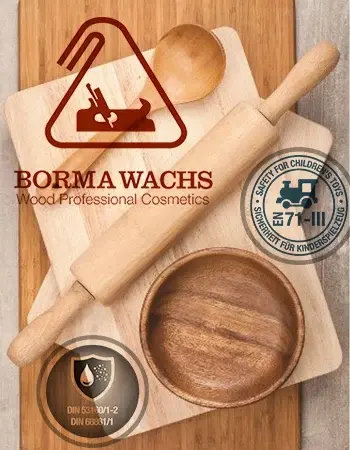 Borma Wachs - prírodné oleje s certifikáciou - nezávadné a zdraviu neškodlivé oleje na drevo